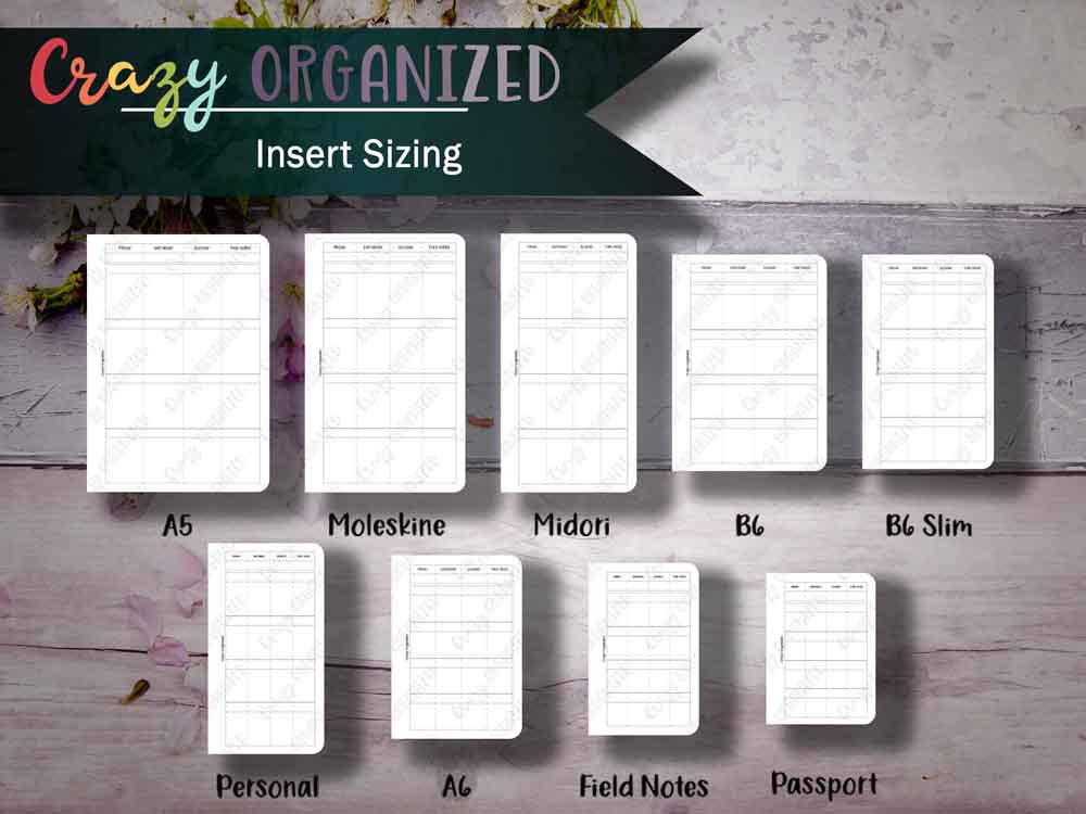 Free Slim Traveler's Notebook Inserts Printable 